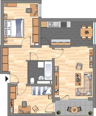 Demnächst frei! 3-Zimmer-Wohnung in Bellheim