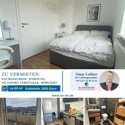 Voll möblierte 3 Zi-Wohnung im Zentrum von Pforzheim