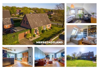 Niveauvolles Landleben in Kropp: neues Raumkonzept schafft modernes Landhausflair mit Gartenidylle