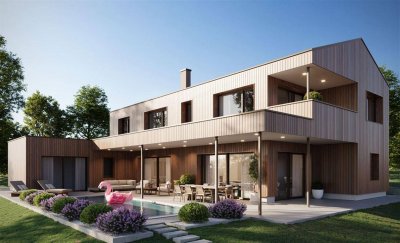 Luxuriöse Neubau-Villa am Mondsee mit Seeblick und Pool