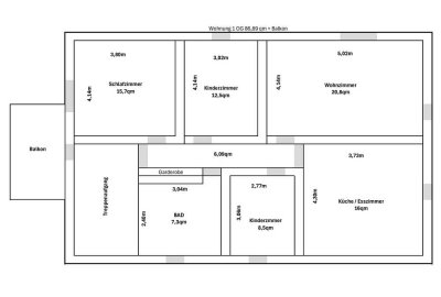 Freundliche und ruhig gelegene 4-Zimmer-Wohnung im 1 OG in 93170, Bernhardswald