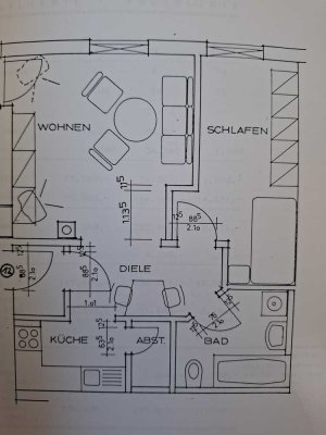 Schöne 2 Zimmer-Wohnung inkl. Einbauküche - Stadtnah