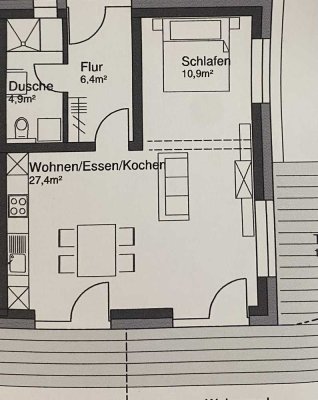 Stilvolle, neuwertige 1-Raum-EG-Wohnung mit gehobener Innenausstattung mit EBK in Riedlingen