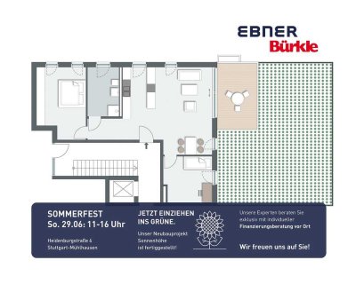 Ruhiges 3-Zimmer-Gartenidyll mit sonniger Terrasse – Ruhe, Sonne und Lebensqualität