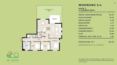 NEUBAU mit KFW-Förderung * 4-Zimmer-Erdgeschosswohnung mit Garten * 110 qm * 77974 Kürzell
