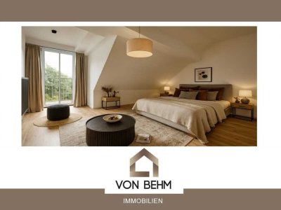 von Behm Immobilien -  2-Zimmer-Dachgeschosswohnung mit Balkon und Außenstellplatz