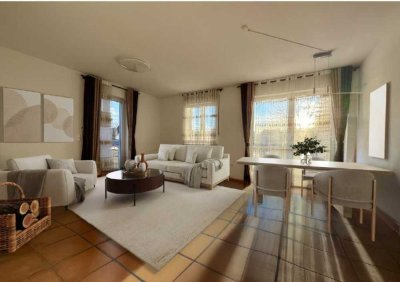 Stilvolle 3-Raum-Wohnung mit Balkon und Einbauküche in Eitting