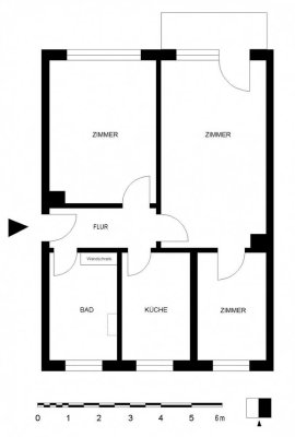 Sanierte 3-Raum-Whg. in ruhiger, grüner Lage