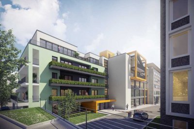 Gartenseitig mit großer Dachterrasse!