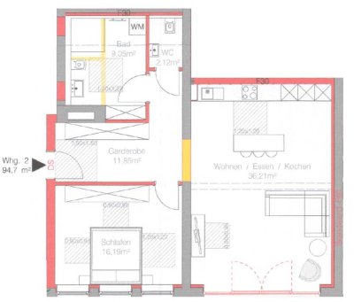 2-Zimmer Wohnung im Erdgeschoss
