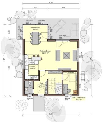 Großzügiges Einfamilienhaus mit Wintergarten inkl. Grundstück