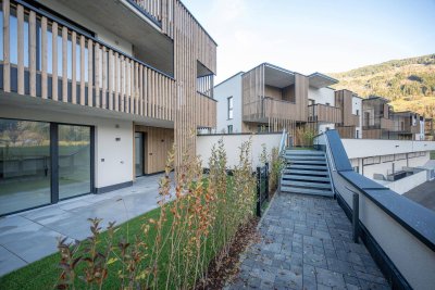 Erstbezug: 3-Zimmer Gartenwohnung mit Weitblick zur Miete