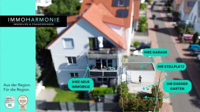 RESERVIERT: Moderne 3-Zimmer-Wohnung mit Loggia, Garten, Garage & Stellplatz in ruhiger Lage