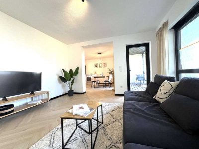 Sanierte 4-Zi Wohnung im OG mit Fußbodenheizung, Wärmepumpe, Balkon, Garage in Top Lage