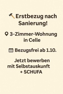 Stilvolle 3-Zimmer-Obergeschosswohnung mit Einbauküche in Celle