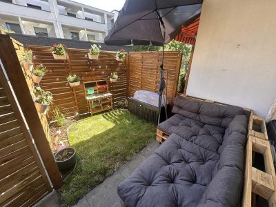 Möblierte 2-Zimmer-Wohnung mit kleinem Garten in Wesseling - befristet auf 6 Monate
