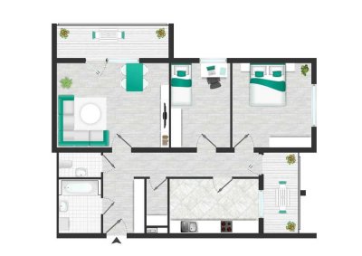 Hoch hinaus - perfekt aufgeteilte 3-Zimmer Wohnung + provisionsfrei!