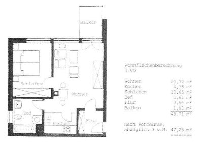 Helle 2-Zimmer-Wohnung mit Balkon im 1. OG in Landsberg am Lech