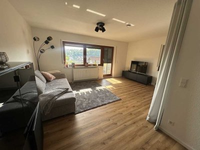 Vollständig renovierte, möblierte 1-Raum-Wohnung mit Balkon und Einbauküche in Bad Mergentheim