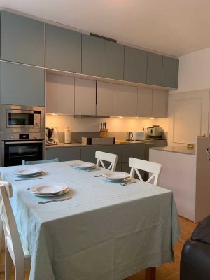 schöne 3,5-Zimmer-Wohnung, mit moderner Einbauküche, möbliert