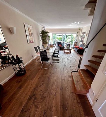 Luxuriöse 3-Raum-Maisonette-Wohnung mit Garten in Rheinnähe