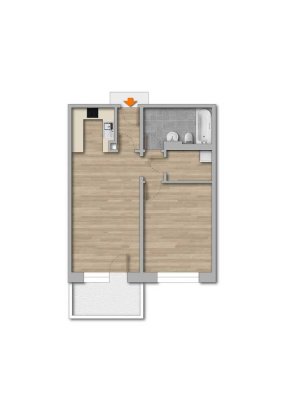 Frisch sanierte 2-Raum-Wohnung / Erstbezug