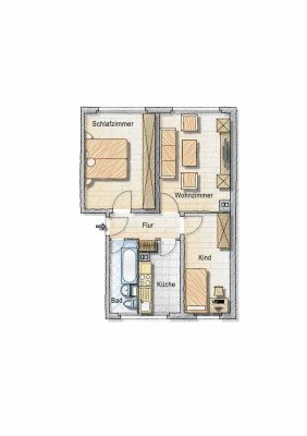 3-Raumwohnung in ruhiger Lage I Zweitbezug nach Sanierung (1 Monat Kaltmietfrei)