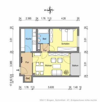 2-Zimmer-Citywohnung mit Balkon