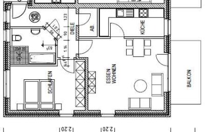 Attraktive 2-Zimmer Wohnung mit Balkon im 1. OG in Gütersloh