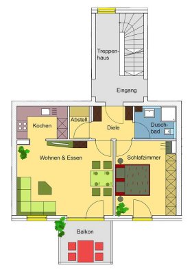 Sonnige 2-Zimmer Wohnung mit Balkon in Dachau