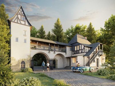 Historischer Charme trifft stilvolles Interieur: Exklusive Loggia-Wohnung am Machnower See