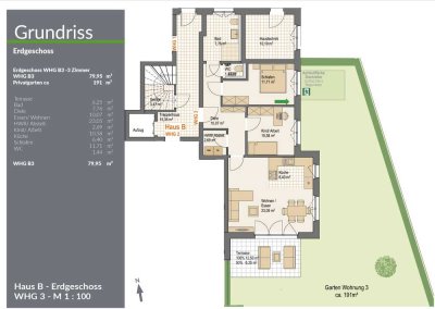 RESERVIERT! Barrierefreie ETW mit 191m² Garten, Terrasse, Stellplatz, Süd/Ost-Ausr.