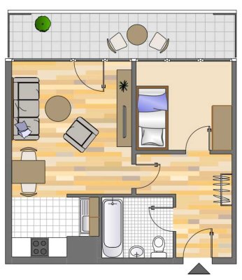 2-Zimmer-Wohnung in Ratingen West