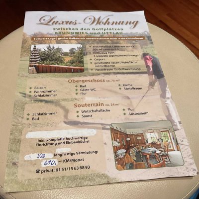 Luxus Wohnung zwischen den Golfplätzen Brunnwies und Uttlau
