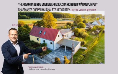 *Neue Wärmepumpe* Charmante Doppelhaushälfte zum Wohlfühlen mit grünem Grundstück in Borsdorf
