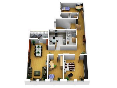4 Zimmer Wohnung an der Louisenstraße in der Fußgängerzone