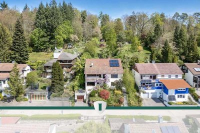 1-2-Fam.-Haus in idyllischer, ruhiger Lage direkt am Waldrand mit Fernblick bis zum See in Mühlhofen