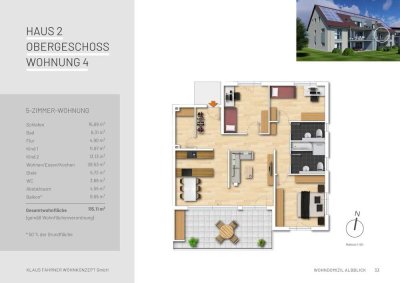 *Viel Platz für die ganze Familie - 4,5-Zi. Eigentumswohnung im Obergeschoss Haus 2 Wohnung  4