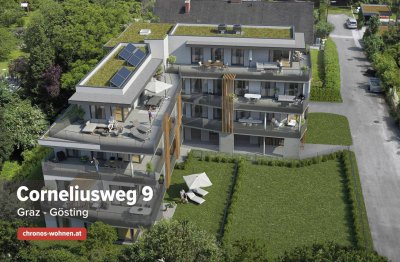 VERKAUFSSTART! Neubauprojekt in Ruhelage in Gösting! 5-Zimmerwohnung mit ca. 47m² Balkon!
