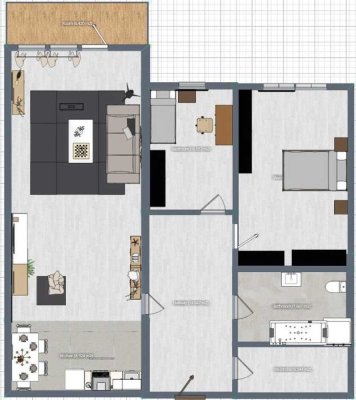118m2 renovierte großzügige 3.5-Zimmer Wohnung im Herzen von Bad Säckingen