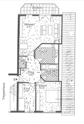 Ansprechende 3-Zimmer-DG-Wohnung mit Balkon und Blick ins Grüne in Oerlinghausen