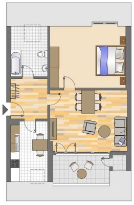 Demnächst frei! 2-Zimmer-Wohnung in Dortmund Körne