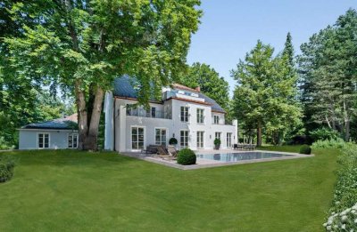 HERRSCHAFTLICHE VILLA AUF PARKGRUNDSTÜCK am Isarhochufer mit direkter Anbindung an die Parkanlagen