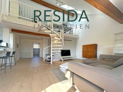 Wohnen auf zwei Ebenen: Helle Maisonette mit Loggia, Einbauküche & TG-Stellplatz in ruhiger Lage