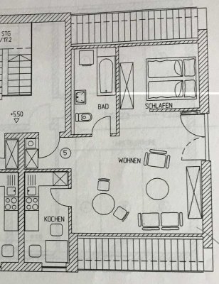 Ruhige 2-Raum-Wohnung mit Garage in Dingolfing