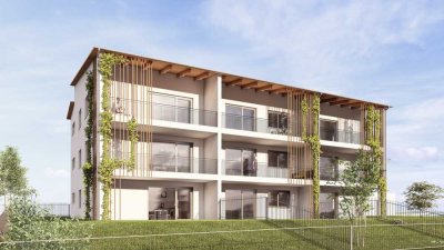 Sehr helle 3-Zimmer-Wohnung mit Garten, Aufzug, Tiefgarage, KfW-40 QNG