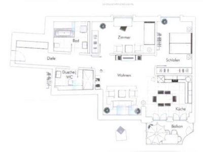 Tauschwohnung: 3-Zimmer Wohnung, Dachgeschoss, Zentrumsnah, Südbalkon