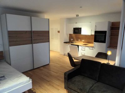 Vollmöbliertes 1-Zimmer-Appartment mit Einbauküche und Balkon