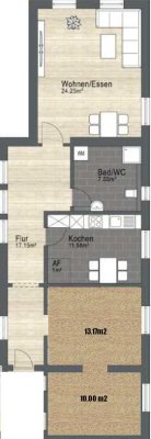 Ansprechende, vollständig renovierte 3-Zimmer-Wohnung in Bergen