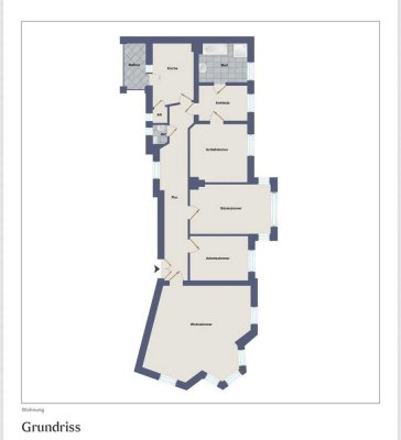 4,5-Zimmer-Altbauwohnung mit Balkon und EBK in Kassel